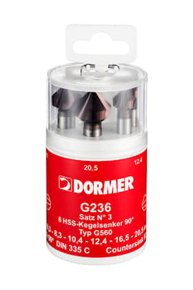 Dormer G236 3mm Forsenker Sett 1-pakke