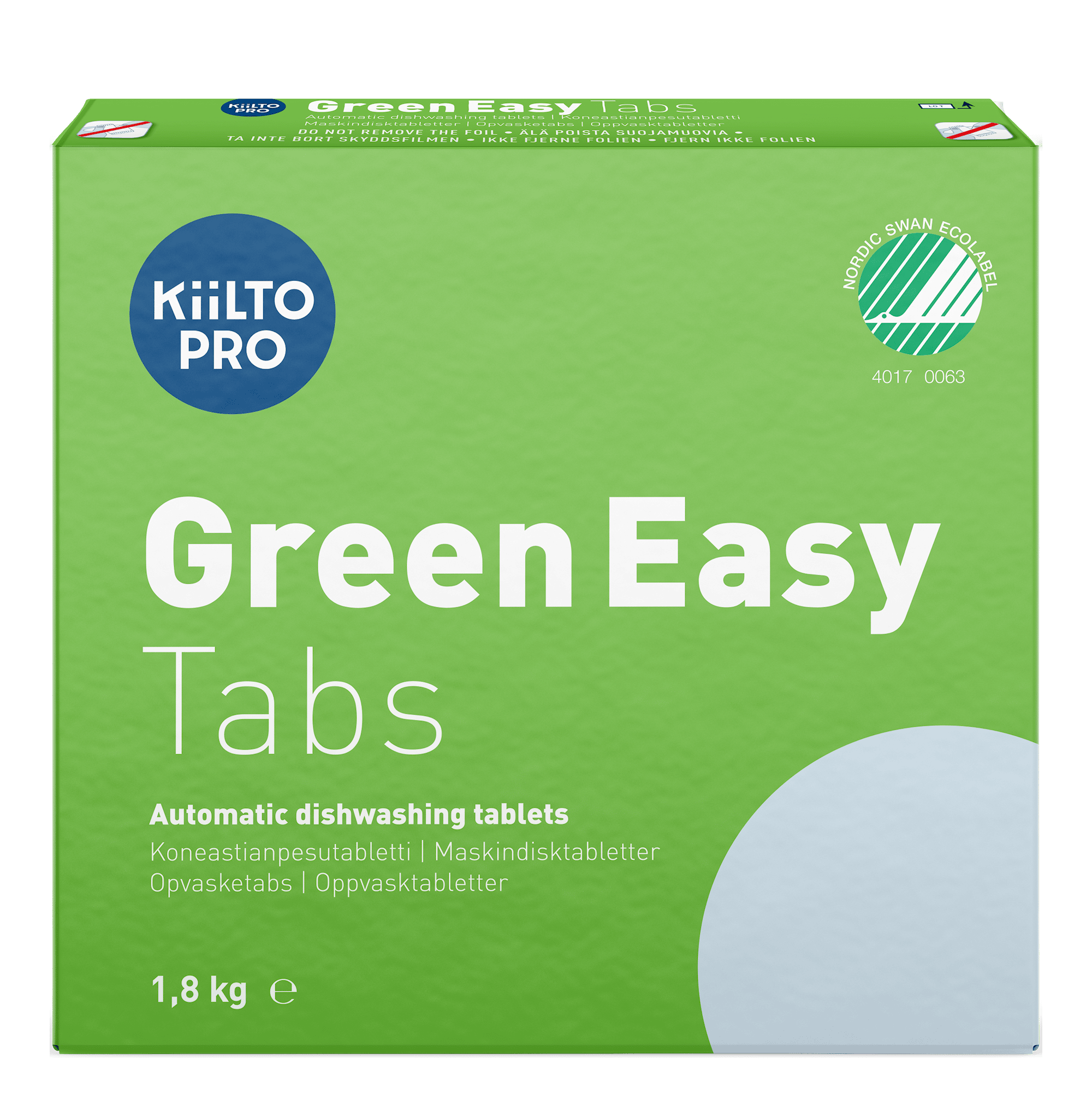 Kiilto Pro Green Easy Tabs Maskindiskmedelstablett, 1,8 kg