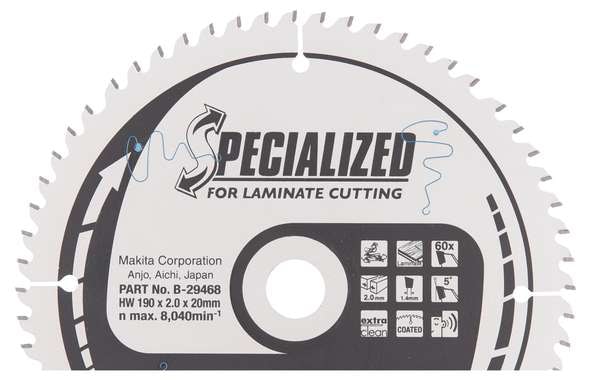 Makita Laminaattiterä HM 190x20x2,0 mm, 60T