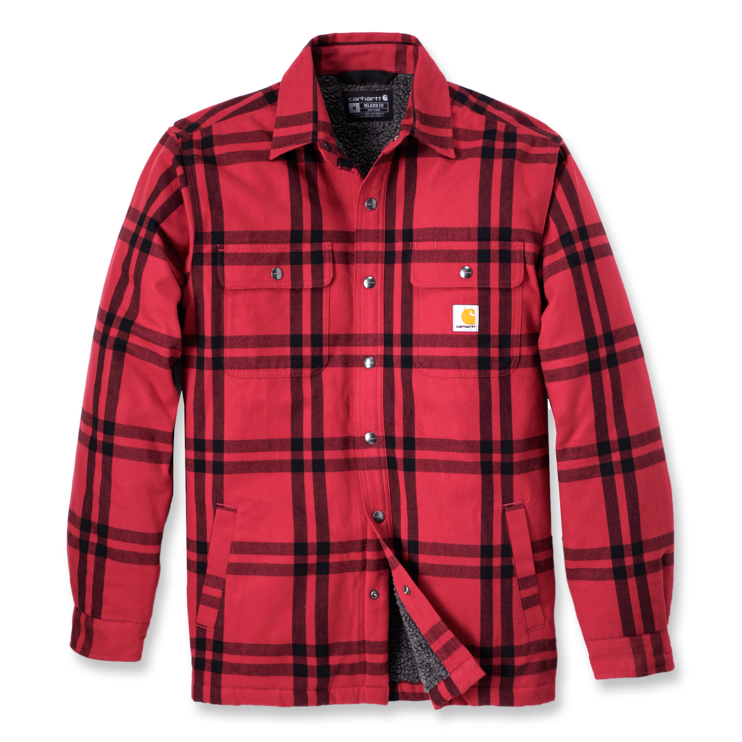 Carhartt Roane Skjortjacka med huva, Herr, Crabapple, XXL -