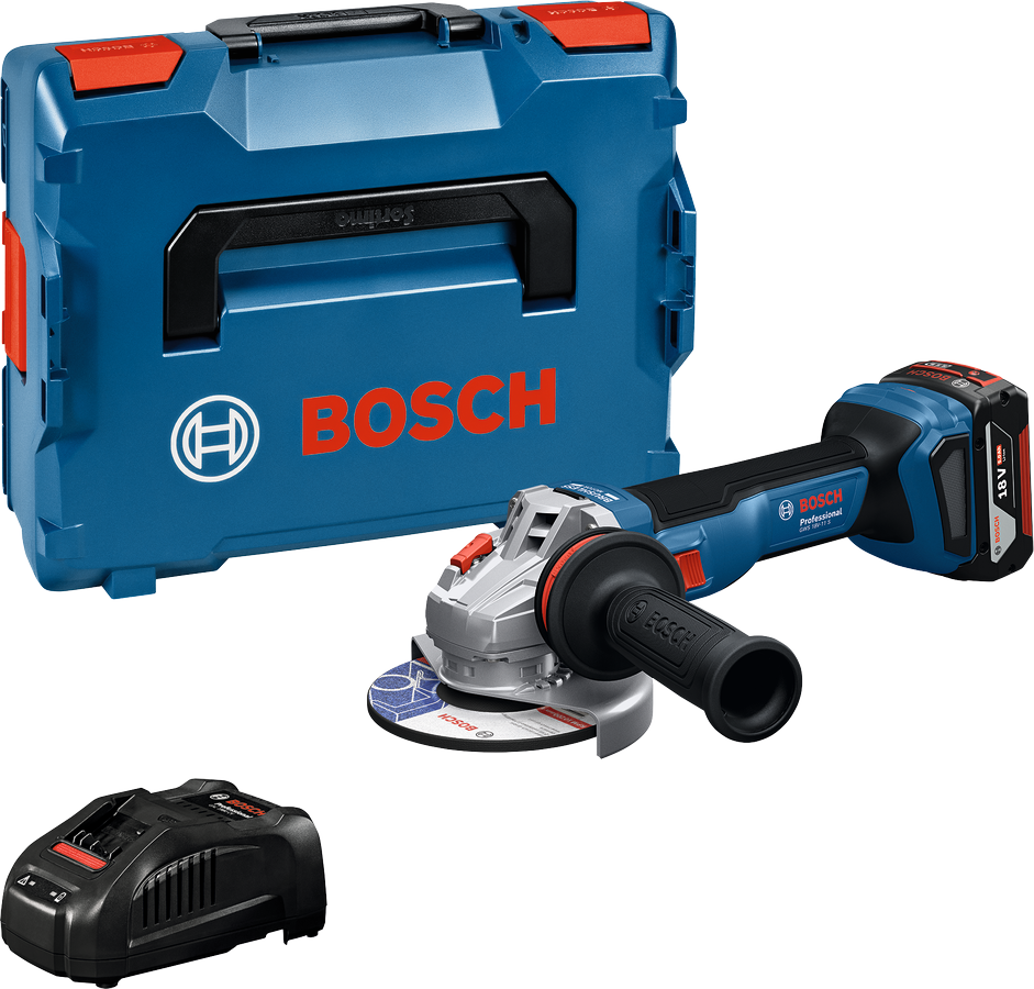 Bosch Vinkelslip GWS 18V-11 S 1X5Ah L-Boxx