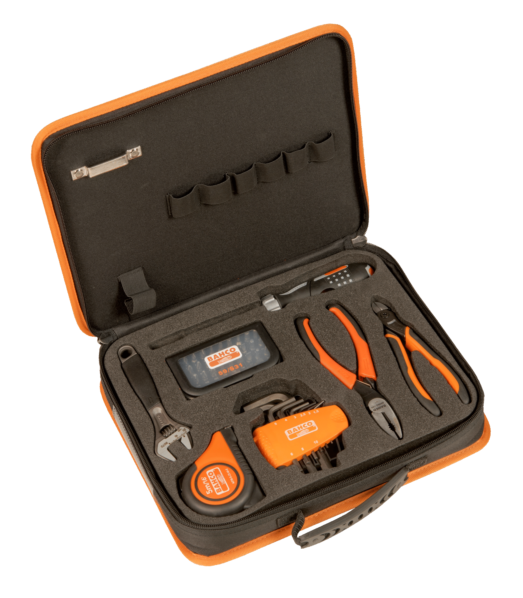 Bahco værktøjssæt 4750FB5BFF1, 51 dele, tekstilmappe