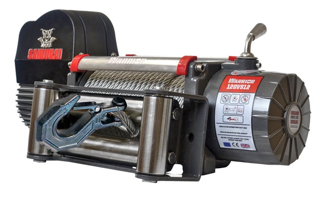 Warrior Winches Vinsj Samurai 12000 lb Premium, 12V stålvaier