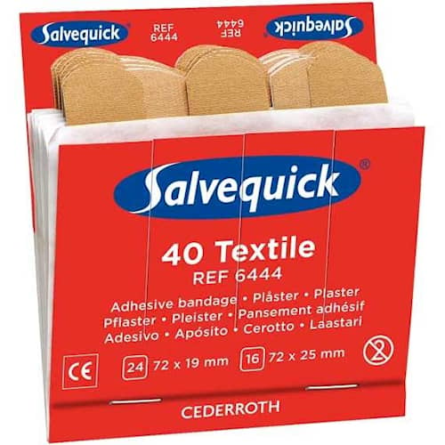 Salvequick Tekstilplaster 6444 6x40-pak, Refill
