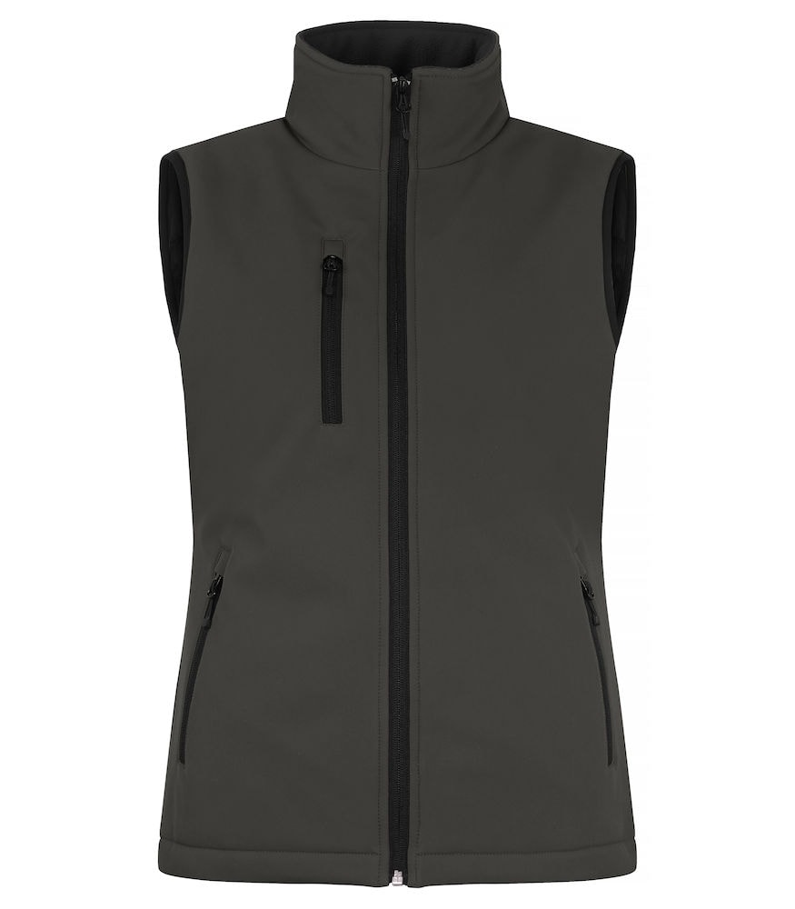 Clique Padded Softshell Vest Mörkgrå Dam