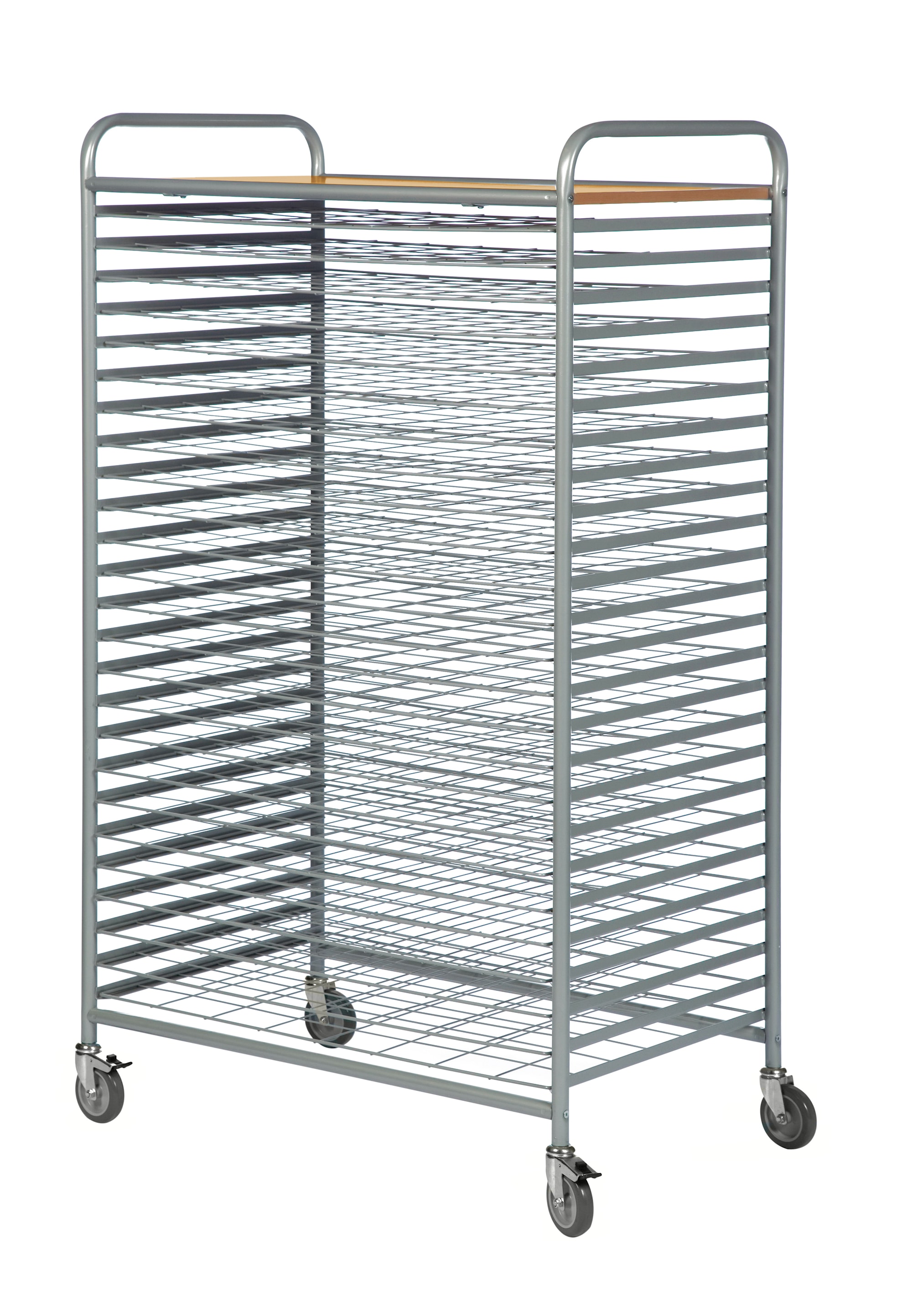 Kuivausvaunu KM152977, 950x600x1640 mm, 100 kg, harmaa/pyökki