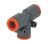 Metal Work Pneumatic Plug-in-kobling av kompositt T-kobling for 4x6mm