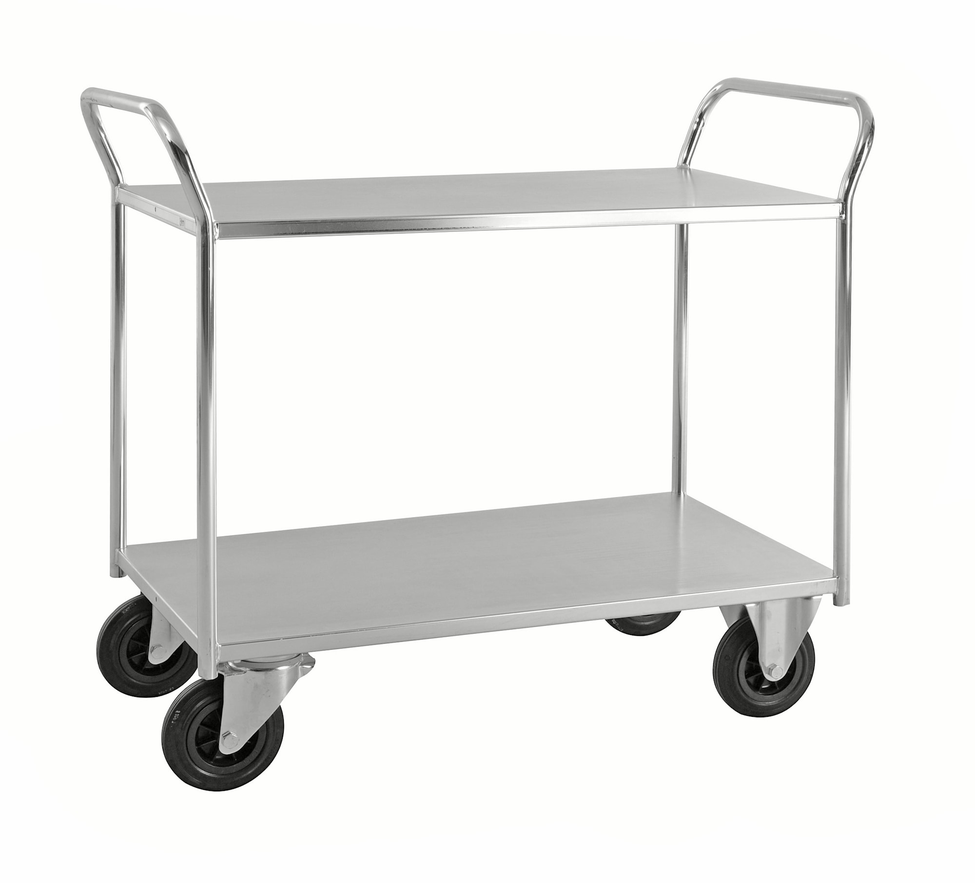 Kongamek 94 x 44 cm Elförzinkad Hyllvagn 2 plan, helsvetsad