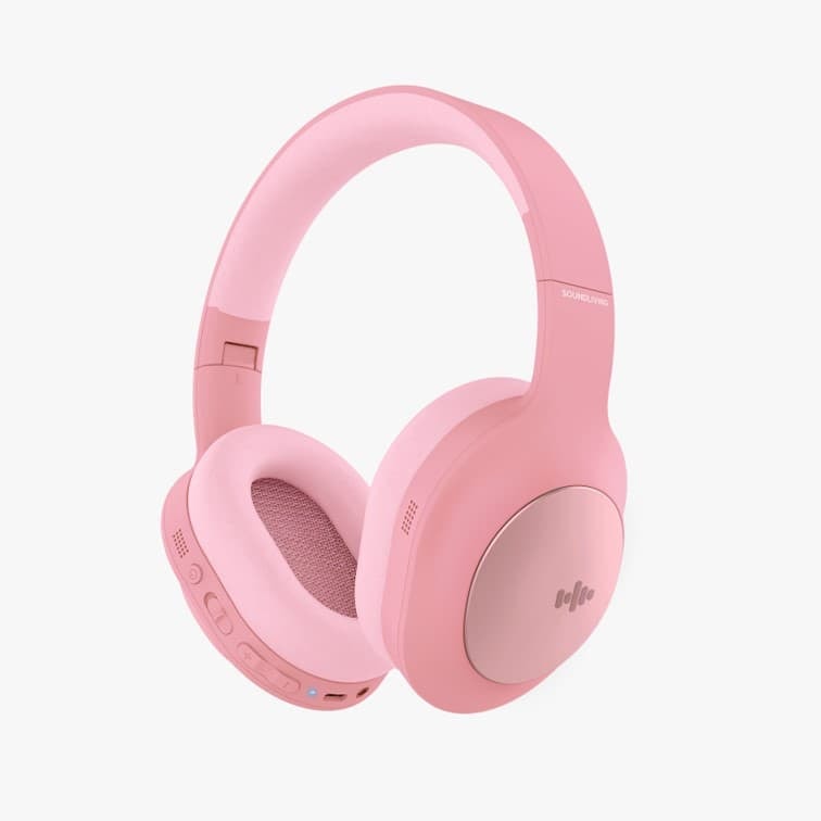 Soundliving Wave Pink on-ear headphones
