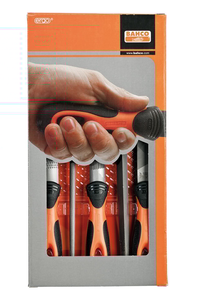 Bahco käsiviilasarja 1-477 ERGO, 250 mm, medium, 5 osaa