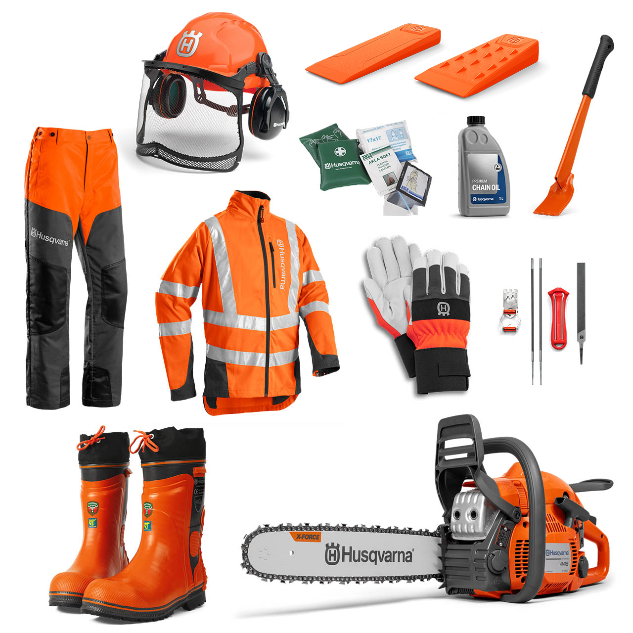 Husqvarna 445 Startpaket Motorsågskörkort