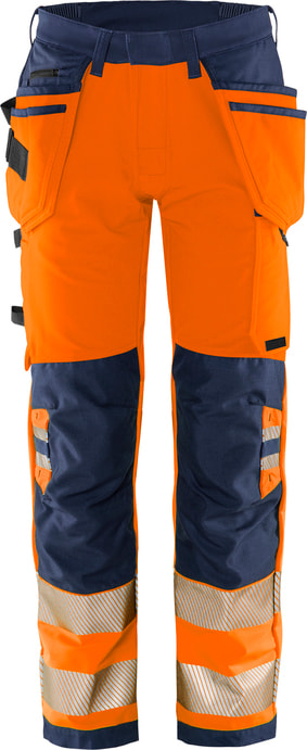 Fristads Hantverkarbyxa Kl 2 2644 GSTP Varselorange/Marinblå D96 -