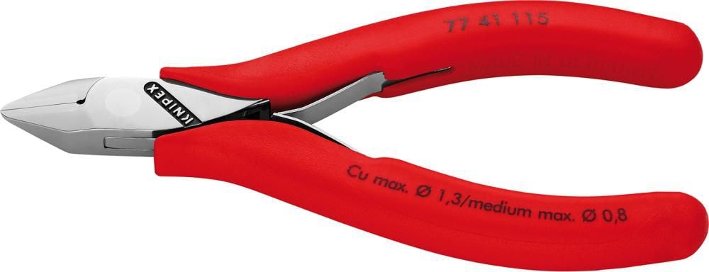 Knipex Elektroniksidavbitare 7741115 115mm, utan fasett, spetsigt huvud