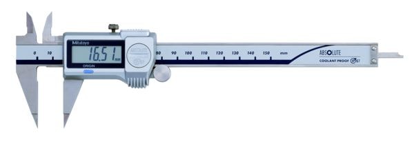Mitutoyo ABSOLUTE Digimatic Spiss skyvelære 573-621-20 0-150mm, 0,01mm, IP67, friksjonsrulle, datautgang
