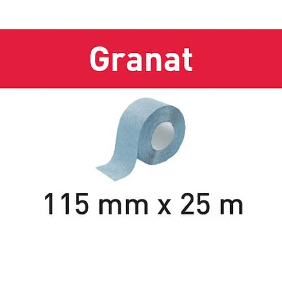 Festool Slippappersrulle Granat 115mmx25m P