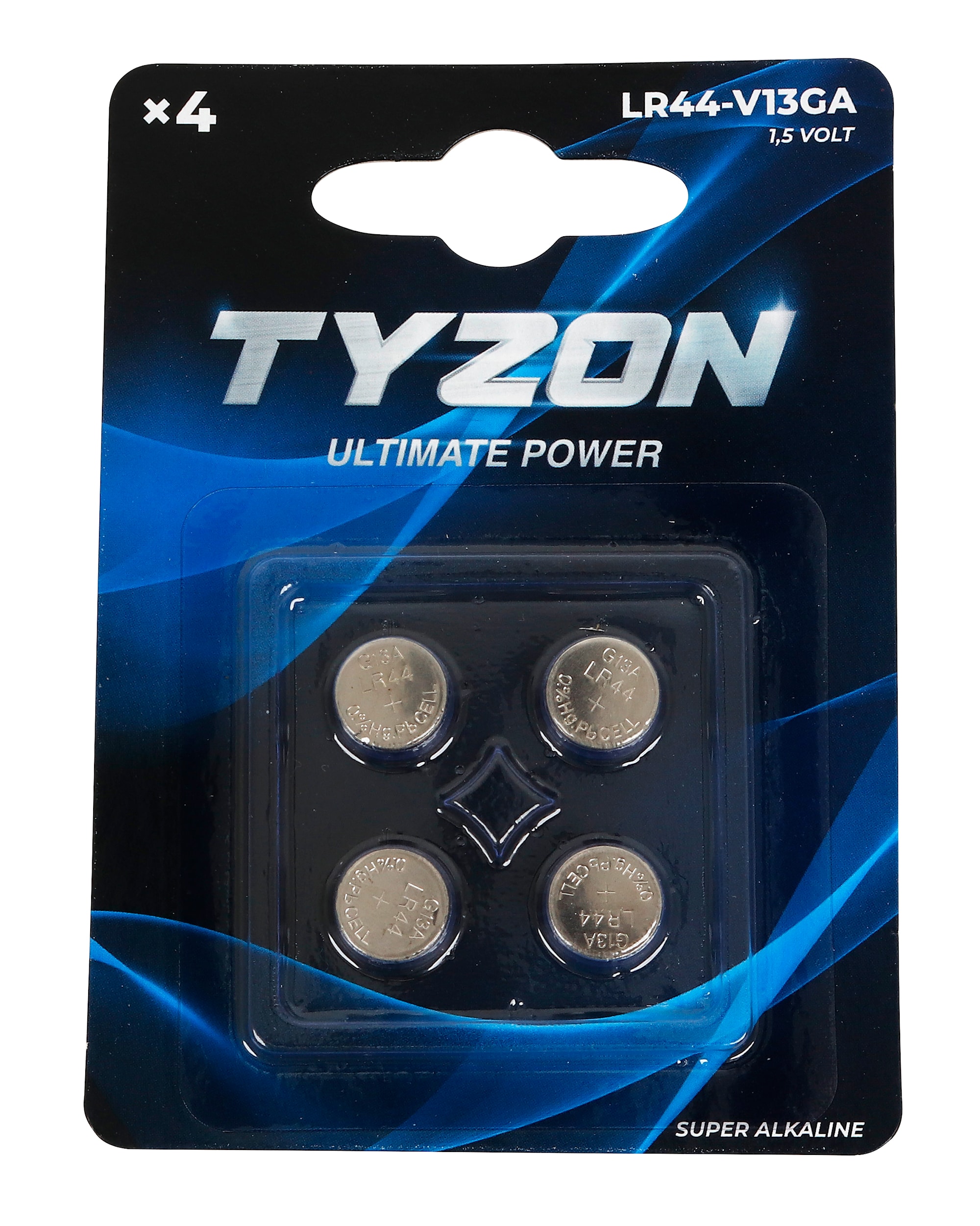 Tyzon LR44/V13GA Alkaline batterier 4-pack