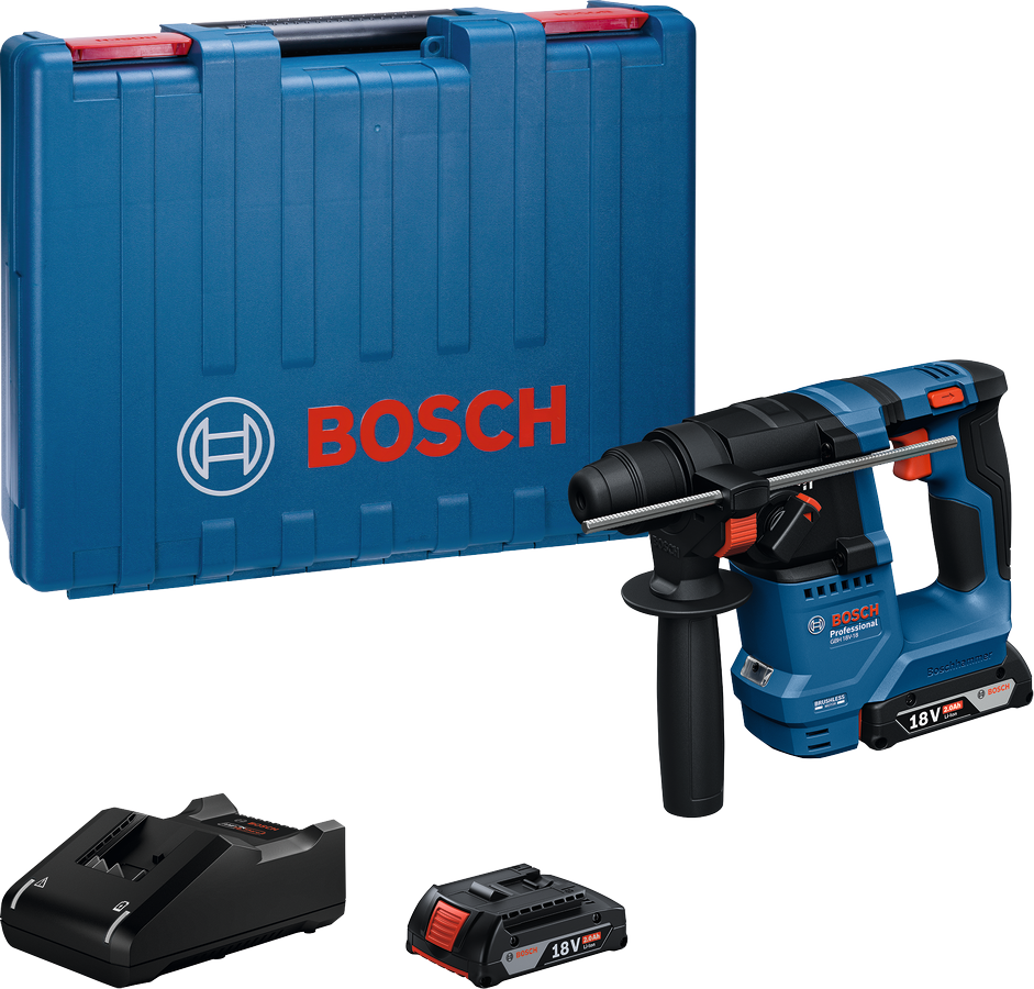 Bosch Borrhammare GBH 18V-18 2X2Ah Case