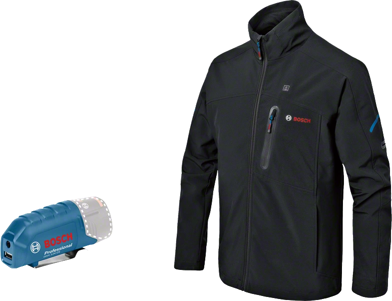 Bosch Värmejacka GHJ 12+18V XA med laddare GAA 12V-21 Storlek S -