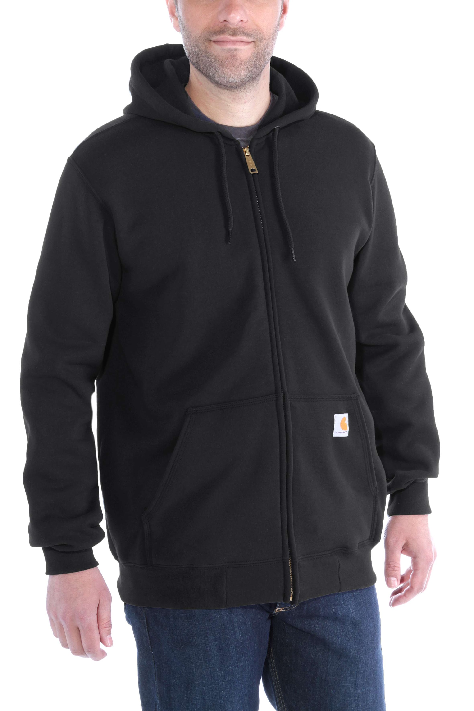 Carhartt Hoodie med dragkedja Herr Black