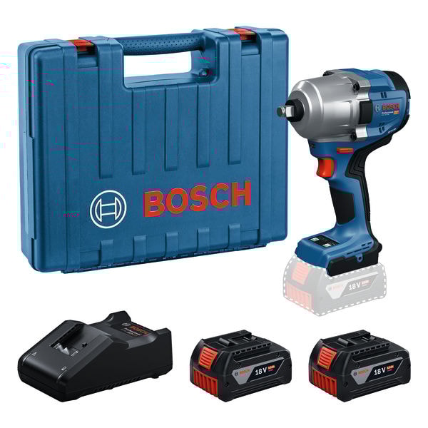Bosch Mutterdragare GDS 18V-780 med 2st 5Ah batterier och laddare