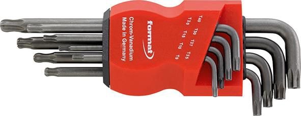Format Torx-avainsarja T9–T40 pallopäällä, 8 osaa