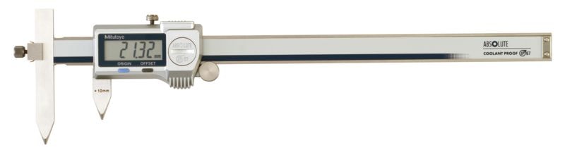 Mitutoyo skyvelære 573-606-20 for hullavstand 10,1-210 mm, 0,01 mm justerbare knoker, IP67, friksjonsrulle, datautgang