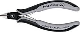 Knipex Precision Electronics Cutter 7932125ESD 125 mm, svært liten fas, spiss hode