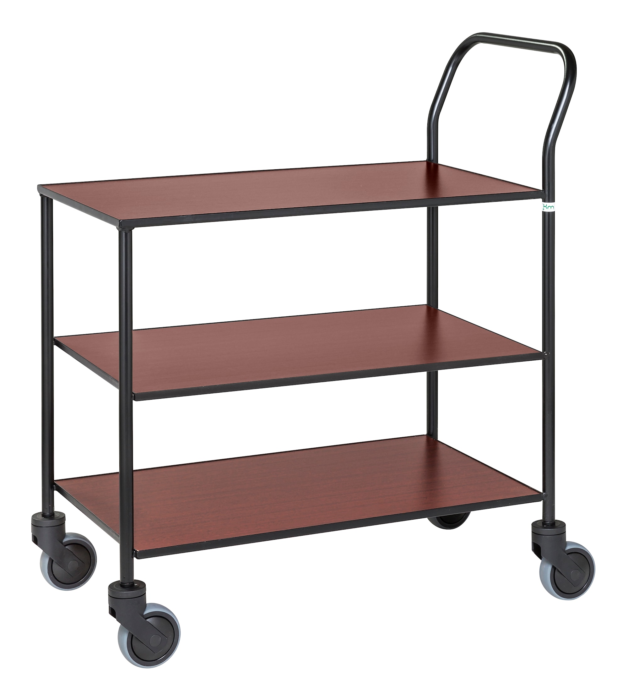 Designvaunu KM873-MA, 3 tasoa, täyshitsattu, 840x430x970 mm, musta