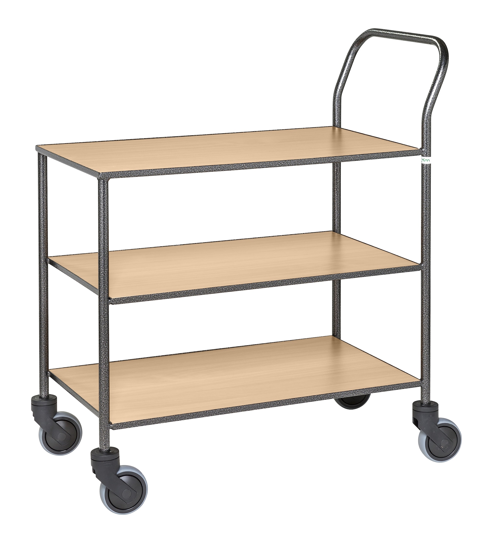 Kongamek Antracitgrå Designvagn 3 plan, helsvetsad