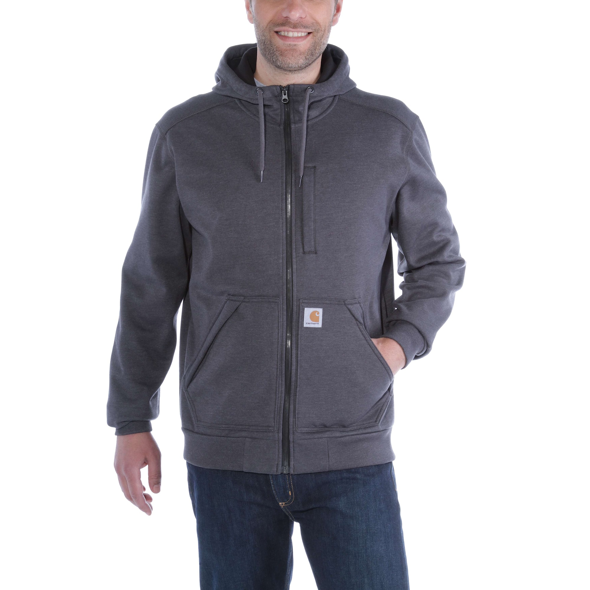 Carhartt Wind Fighter Hoodie med dragkedja Herr Carbon Heather M