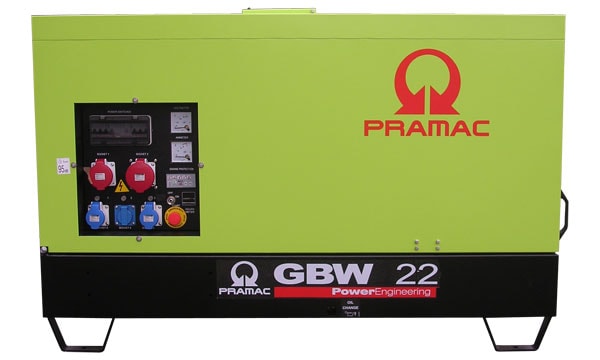 Pramac Elverk GBW22P/FNE L MCP, inbyggt/ljudisolerat, 3-fas, diesel -