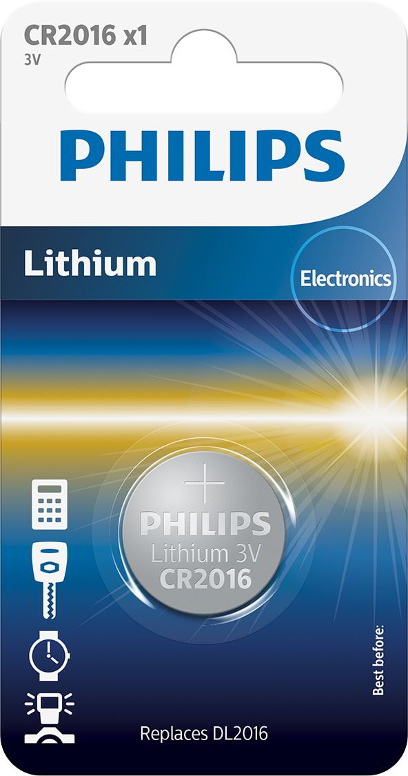 Philips battericelle litium CR2016
