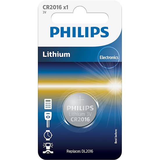 Philips battericelle litium CR2016