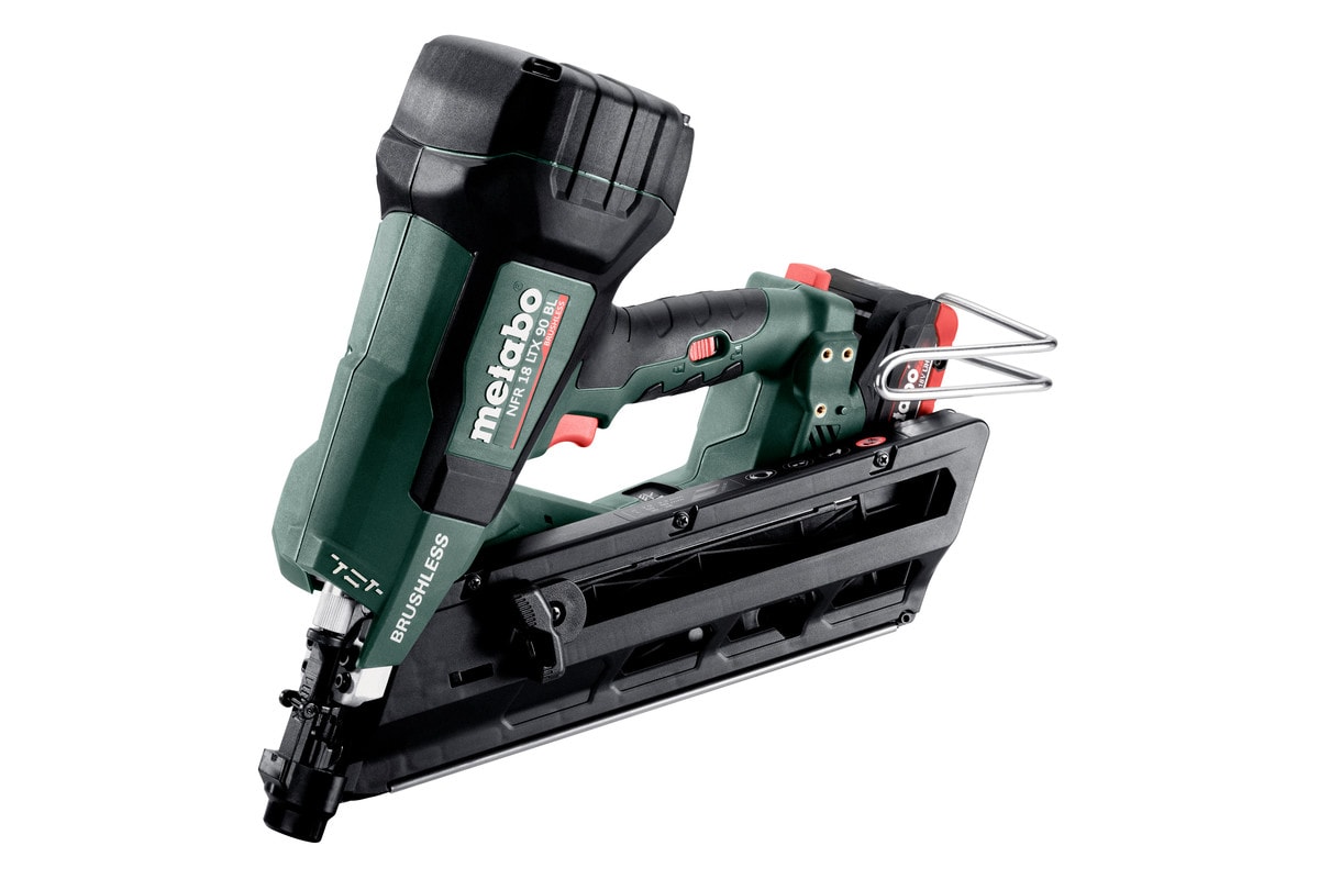 Metabo Spikpistol NFR 18 LTX 90 BL med 2st 4,0Ah batterier och laddare