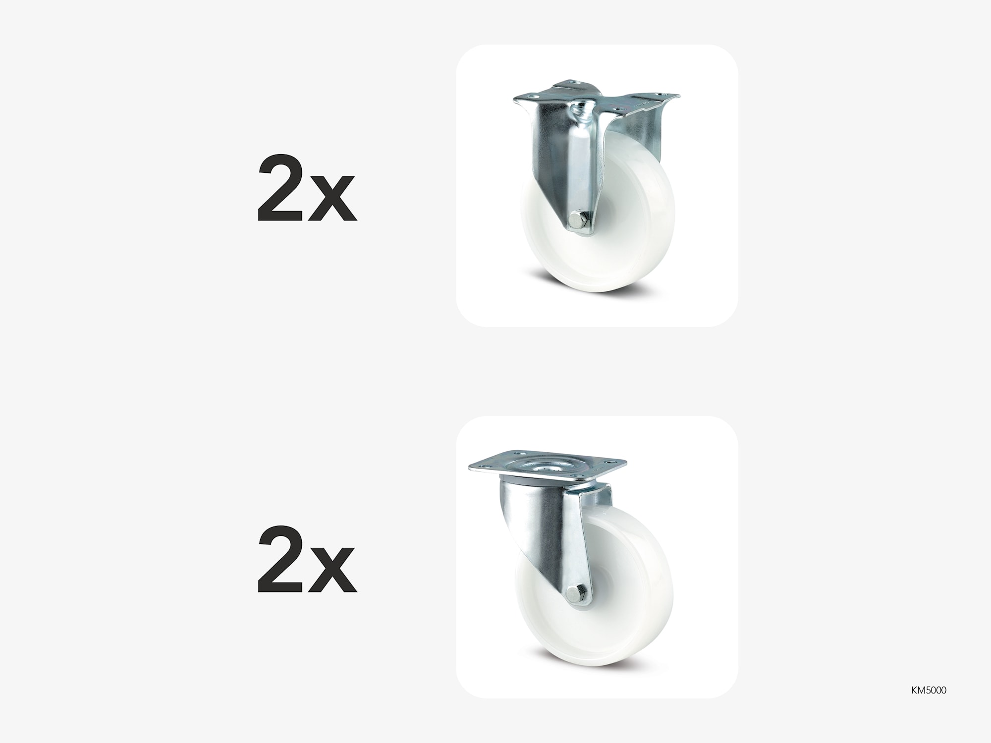 Kongamek Hjulsats Nylon
