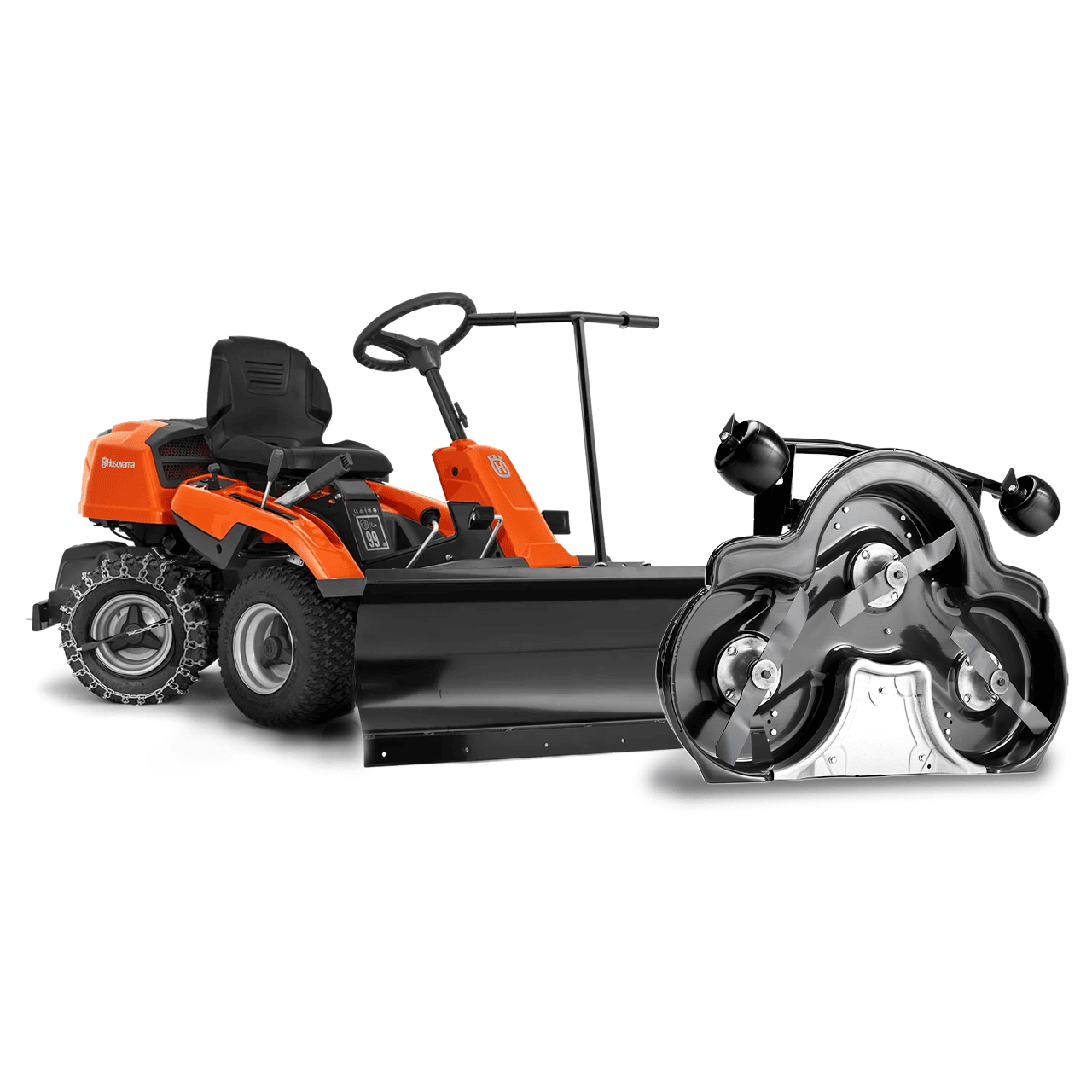 Husqvarna Åkgräsklippare med plogpaket R 214TC
