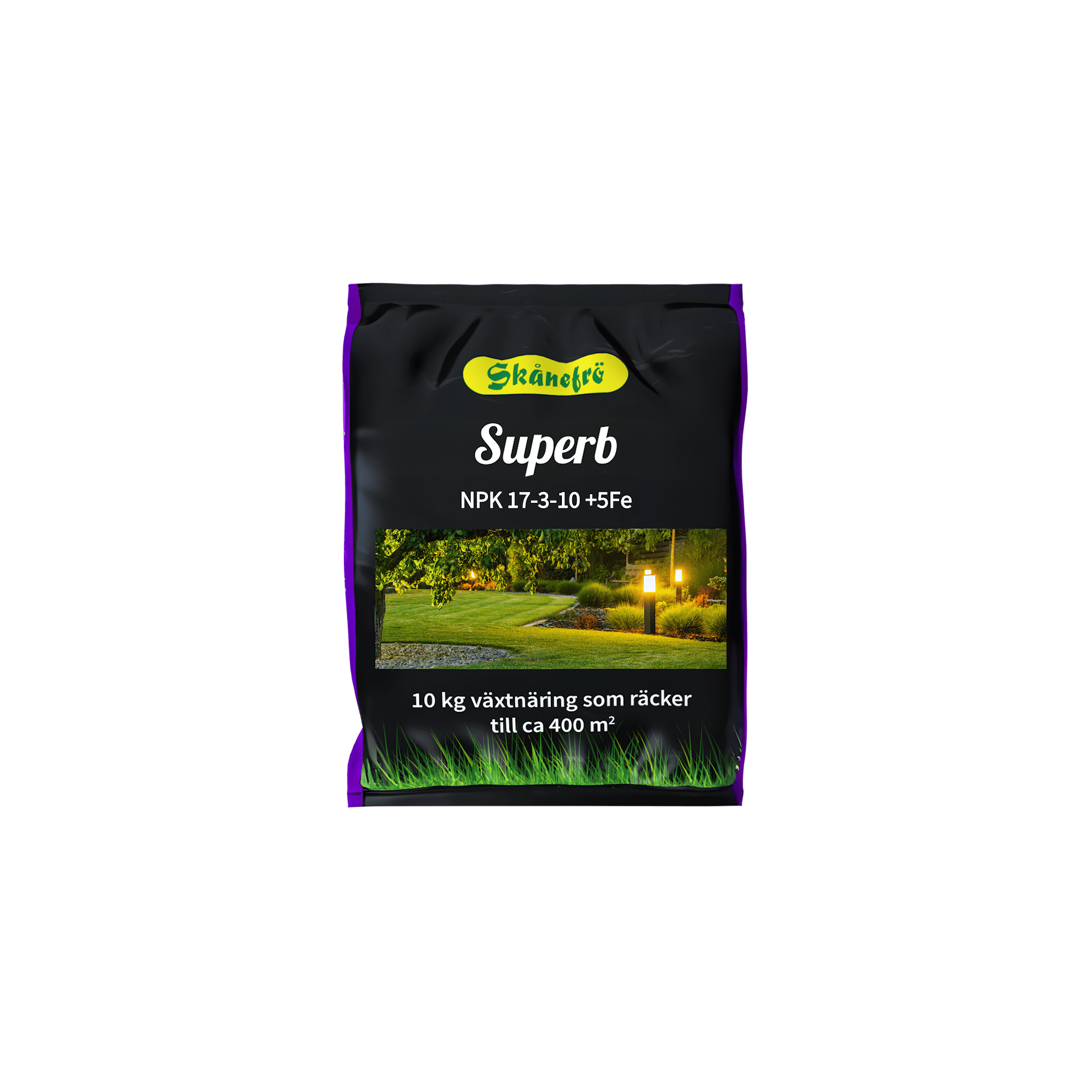 Skånefrö Superb 17-3-10 + järn,  10kg Gräsmattegödsel