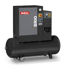 Balma Skruekompressor m/køletørrer BRIO.E 7,5 10 Bar 270 liter