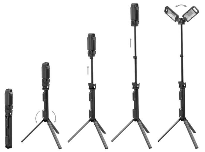 Ansmann arbeidslys LED TWIN med stativ 5000lm