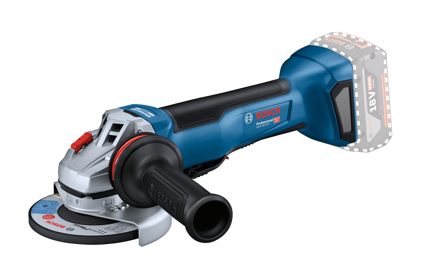 Bosch Vinkelslip GWS 18V-10 P utan batteri och laddare
