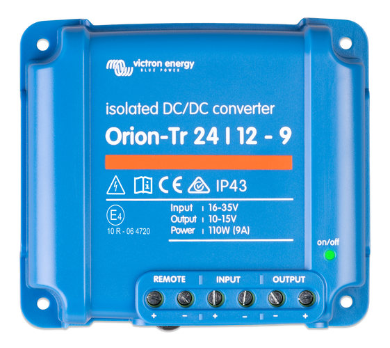 Victron Energy Omvandlare DC-DC Orion-Tr Smart 24/12V-9A IP43 (isolerad) med Bluetooth