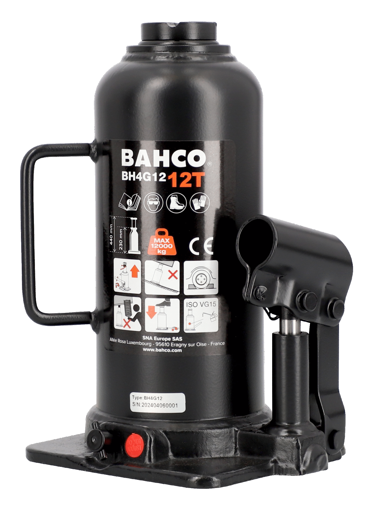 Bahco Pelardomkraft BH4G12 12 ton, hyrdaulisk