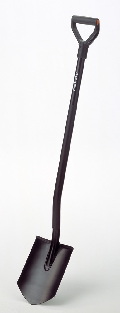 Fiskars hagespade med spiss, svart -