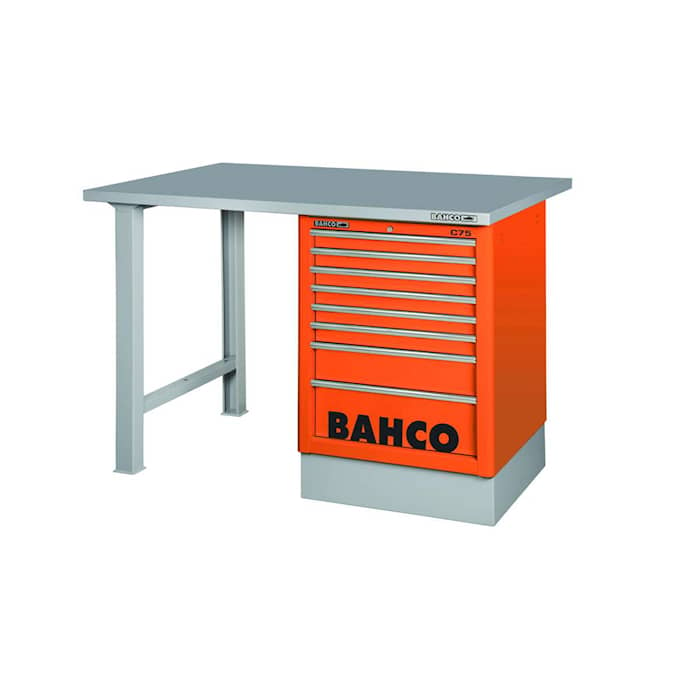 Bahco Workbench 7Dr Red Steel Top 1495K7CRDWB15TS