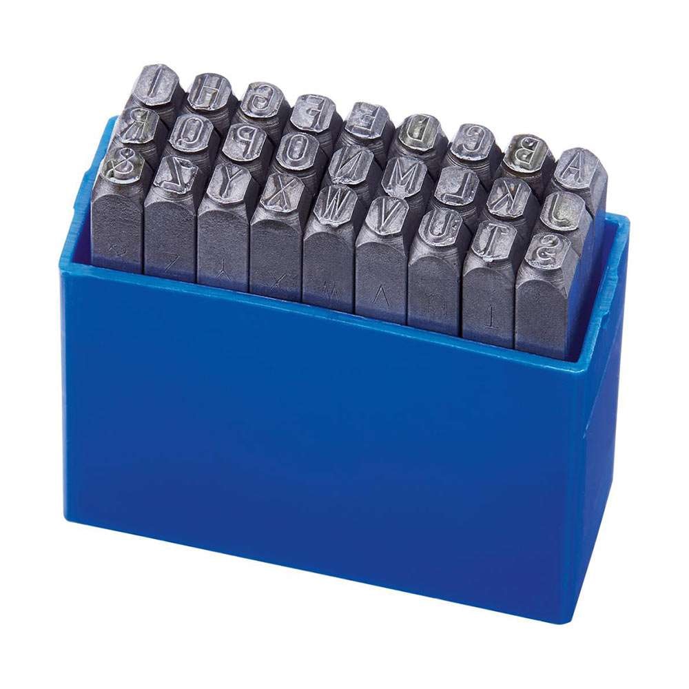 Format Bokstavstämplar A-Z, 5mm, DIN 1451, 600-800 N/mm2