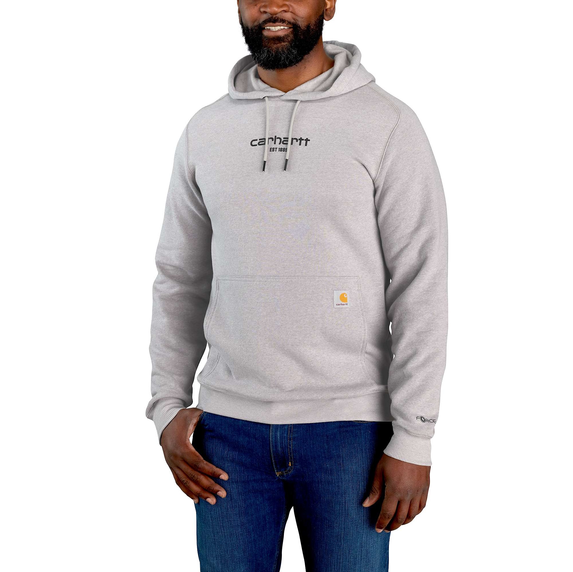Carhartt Logo graphic sweatshirt, Herr, Asphalt heather