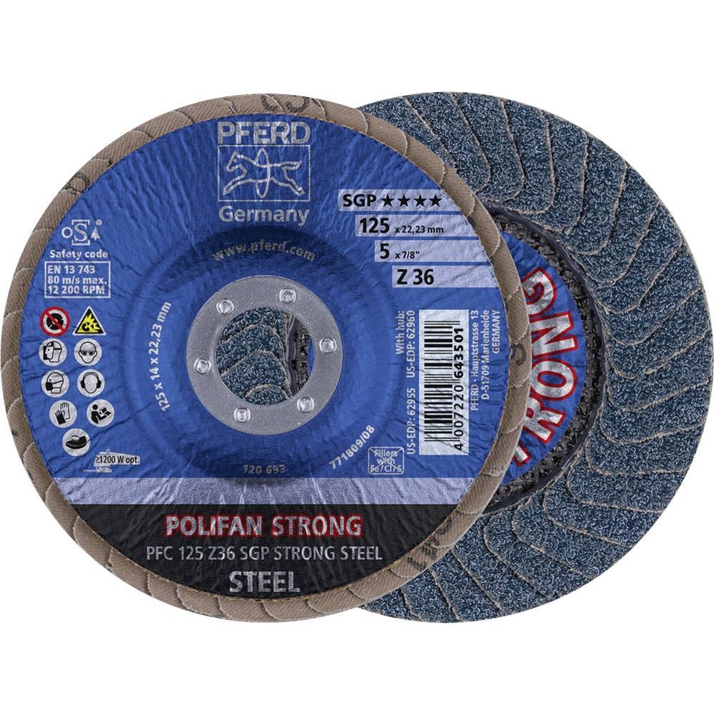 Pferd Lamellrondell Polifan Strong Steel 125x22,23mm A 36