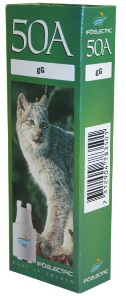 Amiga Porslinssäkring 50A Vit trög 5-pack