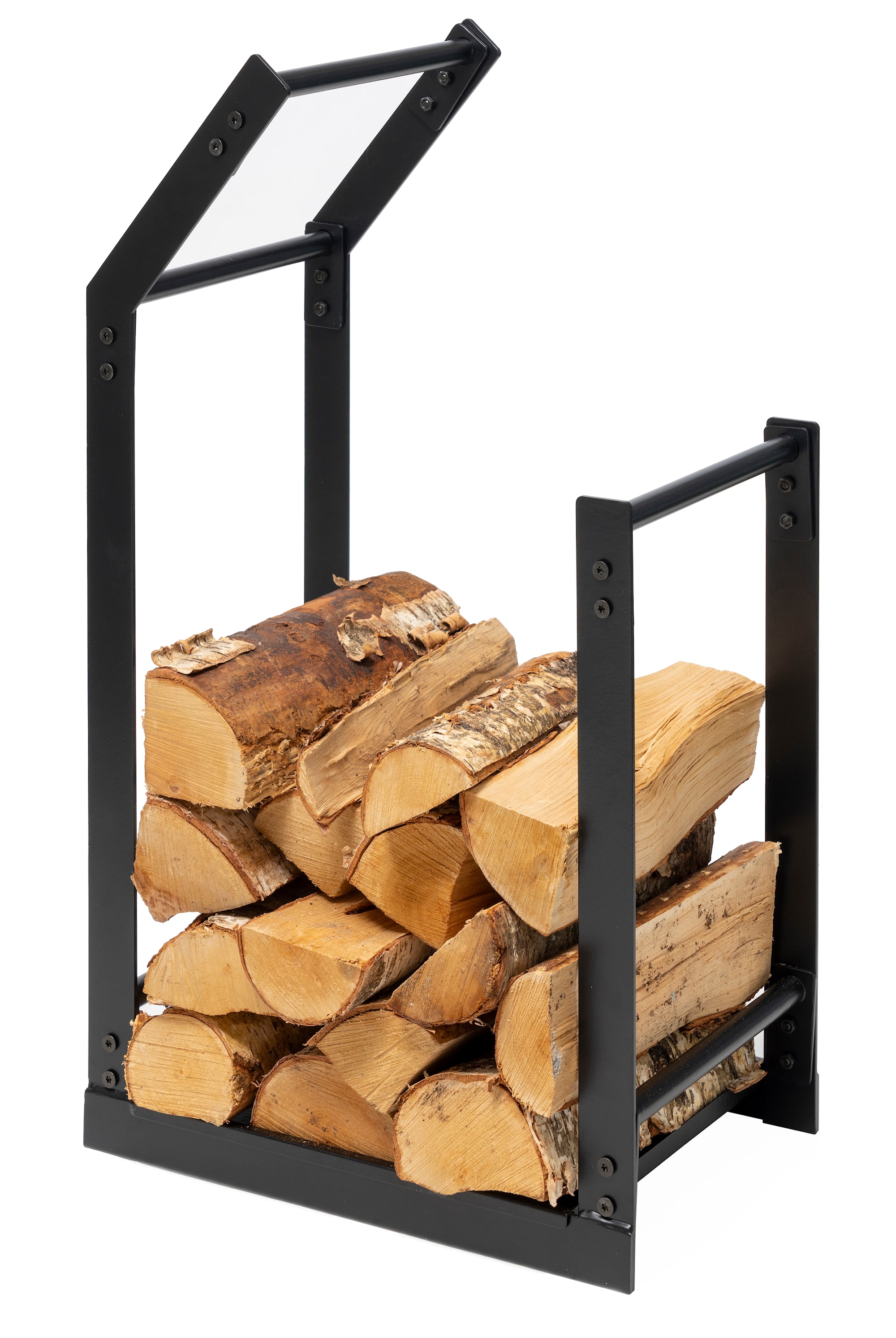 Skotte Garden Bära Vedställ Metall Svart