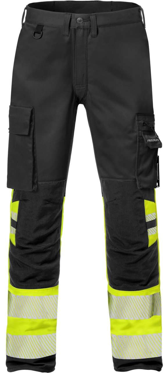 Fristads Høy synlighet stretch Bukser cl 1 2705 PLU Hi-Vis Gul / Svart D100